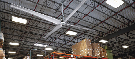Quạt trần công nghiệp HVLS Rite Hite giúp tiết kiệm năng lượng và chi phí cho...